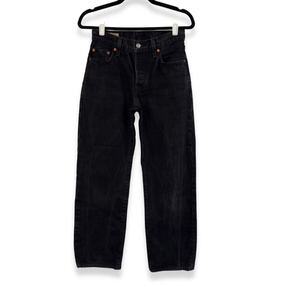 Levi's Premium Black/Dark Wash Straight Leg Jeans Size 25